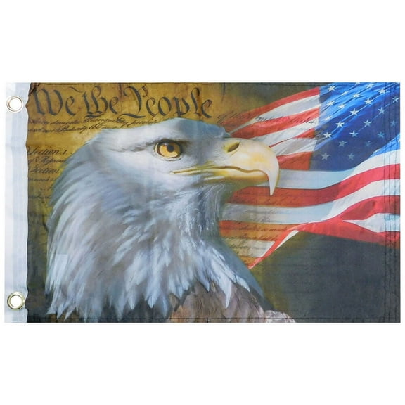 American Strong Patriotic Eagle American Flag 100D 3x5 Flag