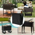 thumbnail image 2 of Waterproof Outdoor Patio Rolling Cooler Cart Protective Cover Beverage black, 2 of 9