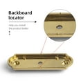 thumbnail image 5 of Goo-Ki Oval Brushed Gold Cabinet Knobs with Square Backplate, Zinc Alloy Cabinet Handles Hardware for Cupboard,Dresser & Drawer, 6 Packed, 5 of 7