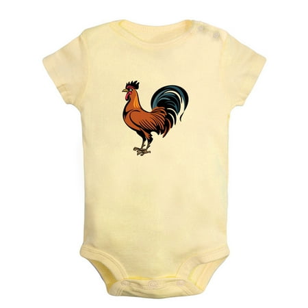 

Alarm Clock Funny Rompers For Babies Animal Cock Pattern Cute Jumpsuit Newborn Baby Unisex Bodysuits Infant Jumpsuits Toddler 0-24 Months Kids One-Piece Oufits