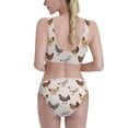thumbnail image 5 of High Waisted Bikini Sets For Women, Rustic Cute Chicken Swimsuits Tummy Control, Two Pieces Bathing Suit, 5 of 8