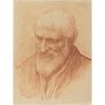 thumbnail image 2 of Alphonse Legros 15x18 Black Ornate Wood Framed Double Matted Museum Art Print Titled - Study of a Philosopher, 2 of 5