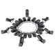 thumbnail image 1 of 25x Calcetín Tirantes Liguero Sujeción Stay Broche Abrazaderas , Negro, 15mm, 1 of 7