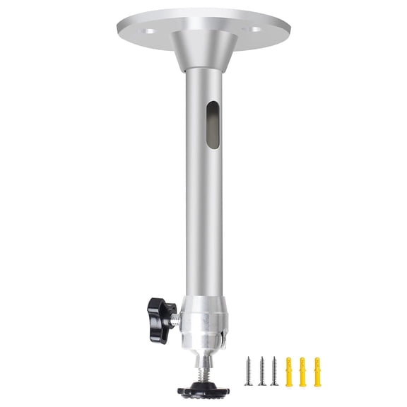 Salange Universal Projector Wall and Ceiling Mount Bracket, 360-Degree Swivel Head, Compatible with Most Home and Office Projectors (Silver)