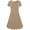 2_Khaki, variant on Asxite Plus Size Summer Dresses for Women Casual Solid Straight Neck Short Sleeve with Pockets Sundress