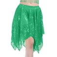 thumbnail image 2 of QATAINLAV Women's Belly Dance Skirts Bling Shiny Skirt Stretch Skirt Dance Costume High Waist Elastic Waist Party Skirts Green, 2 of 4