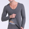 thumbnail image 4 of uublik Thermals for Men Long Sleeve T Shirt Casual Basic Shirts Stretch Crew Neck Undershirts, Gray, 4 of 4