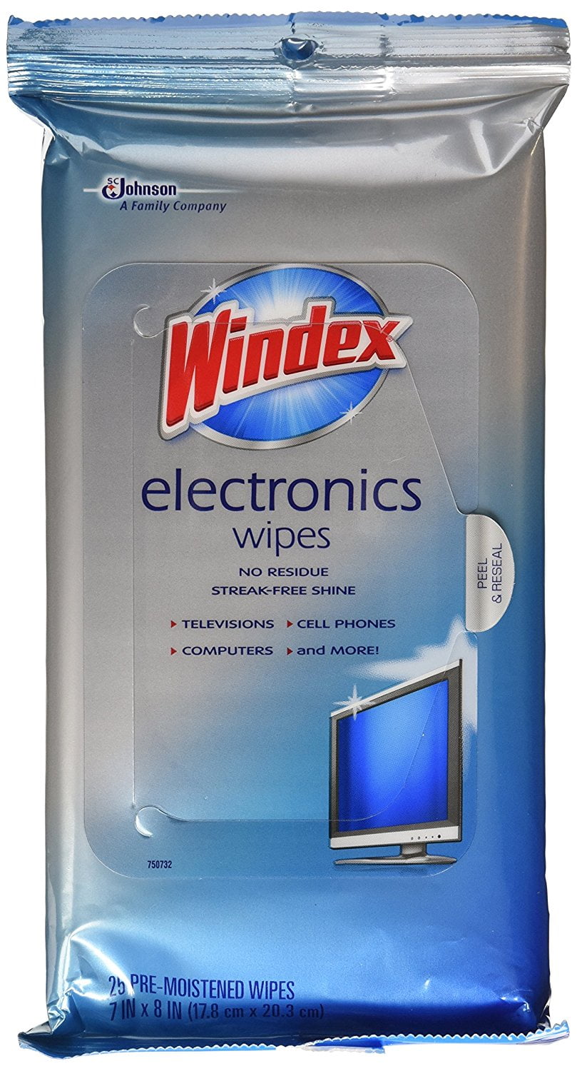 Windex For Electronics Wipes, 25 ct2 pack, CLEANER By SC Johnson