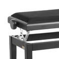 thumbnail image 5 of Magshion Musical Instruments Piano Bench Stool with Smooth Velvet Padded Adjustable, Wooden, Black, 5 of 6
