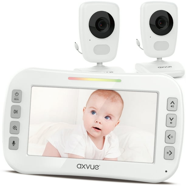 Video Baby Monitor With Two Cameras And Wide Screen By Axvue Model E632 Auto Switch Camera Viewing Walmart Com Walmart Com