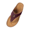 thumbnail image 5 of Flip Flops for Women Orthopedic Thong Sandals Trendy Metal Decor Hollow out Wedges Slides Casual Arch Support Summer Slippers Wine Size 8, 5 of 5