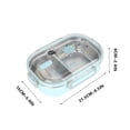 thumbnail image 2 of Blue Stainless Steel Compartment Lunch Box Blue Version Insulated Food Container For Hot Cold Meals Leakproof Seal Durable Metal Design Easy To Clean Bpa-Free For School And Office Use, 2 of 8
