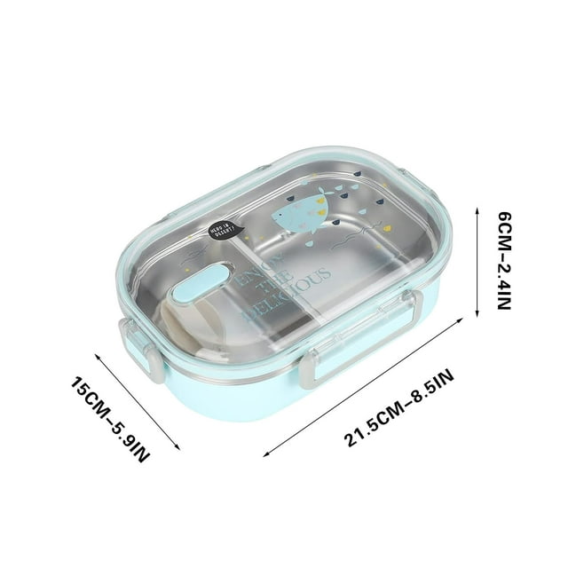 QTOCIO Stainless Steel Lunch Box Compartment Insulation Fast Food Box Student Canteen Portable Sealed Lunch Box