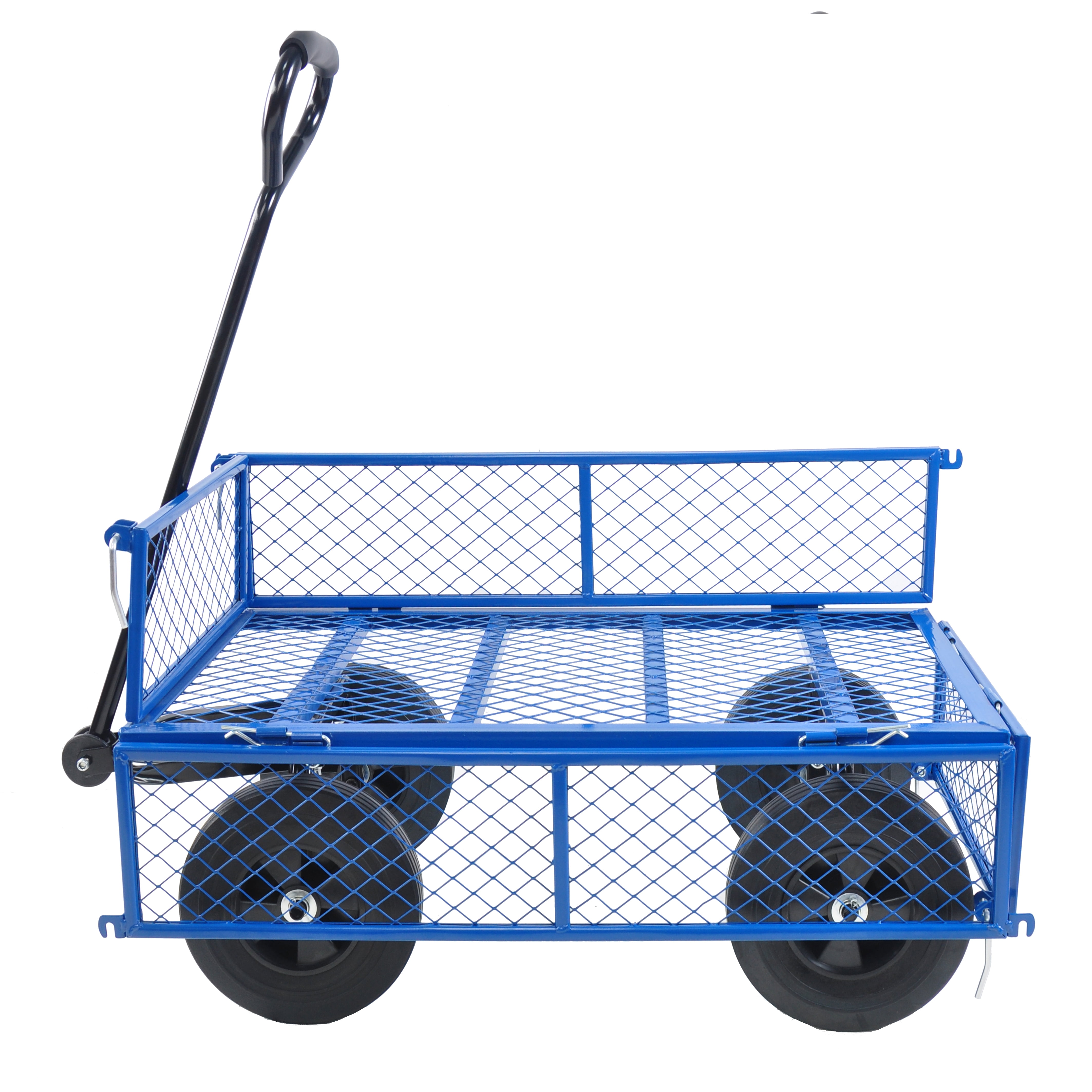 Multi-Functional Garden Dump Cart with Spacious Bed, Solid Tires, Heavy-Duty Steel Frame, Versatile Utility Wagon for Gardening Farming Yard Work