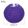 thumbnail image 2 of Uxcell 4 Inch Folding Hanging Wedding Home Party Paper Lanterns Dark Purple 6 Pack, 2 of 7