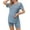 Light Blue, variant on Maternity Sets 2 Piece Outfits Ribbed Knit Short Sleeve Shirts and Biker Shorts Pregnancy Loungewear Mama Clothes
