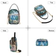 thumbnail image 3 of FORMRS Crossbody Bag for Women Quilted Travel Shoulder Cell Phone Purse with Chain Strap Handbag, Purple Seaside, 3 of 7