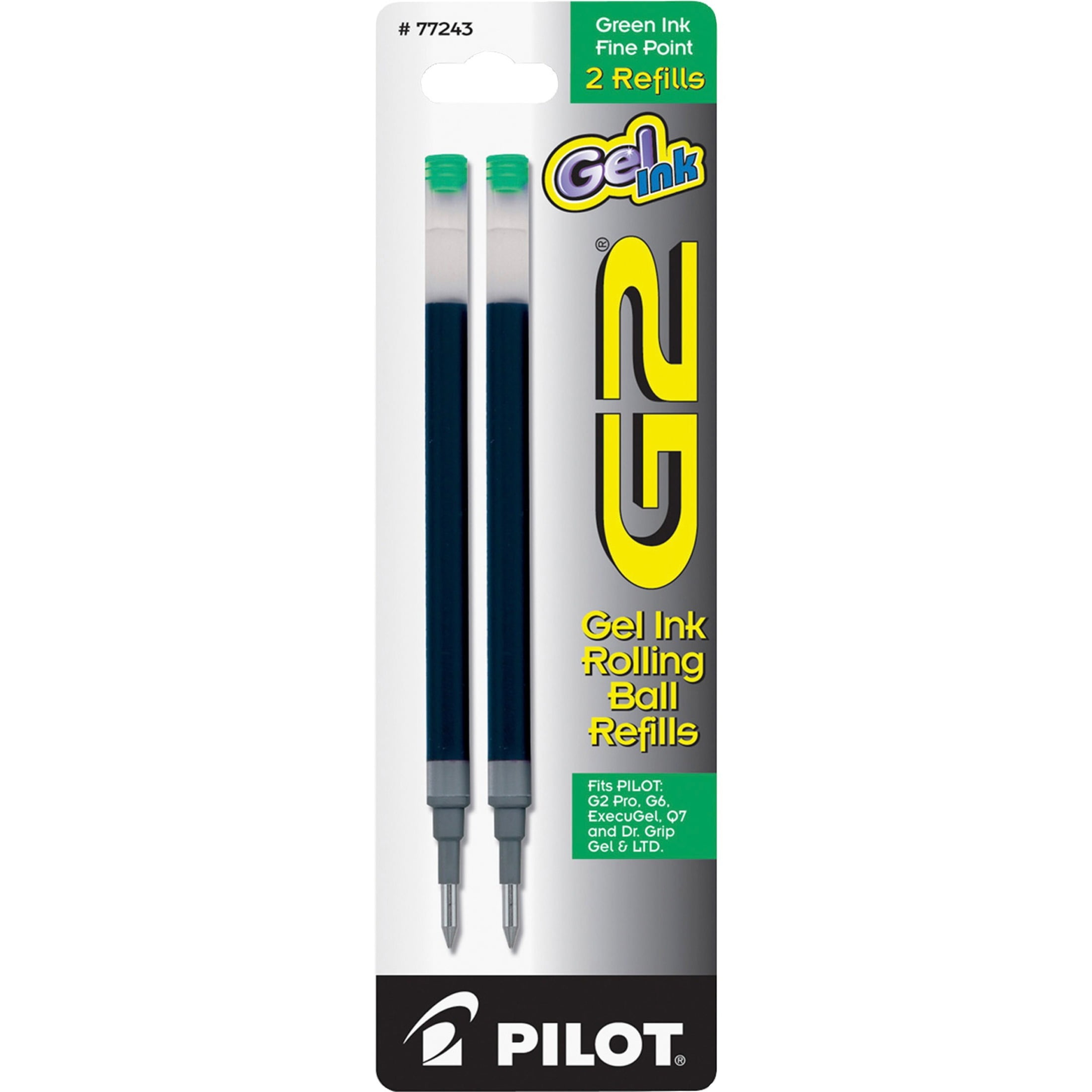 Pilot Refill for G2 Gel Dr Grip Gel/Ltd ExecuGel G6 Q7 Fine Tip Black 2/Pack 