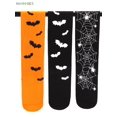 thumbnail image 3 of BadPiggies 3 Pairs Halloween Thigh High Long Stockings Spider Pumpkin Bat Bone Over Knee Socks for Cosplay Party, 3 of 8