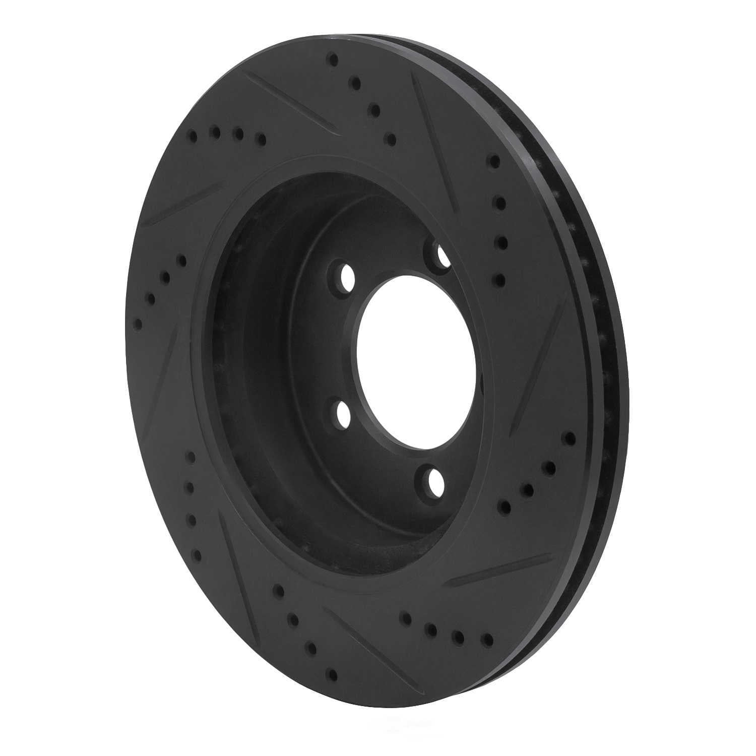 Dynamic Friction Company 633-54179L DFC Brake Rotor - Drilled And Slotted - Black