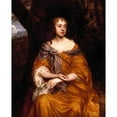 thumbnail image 2 of Peter Lely 15x18 Gold Ornate Wood Frame and Double Matted Museum Art Print Titled - Portrait of Miss Wharton (1660), 2 of 4
