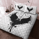 thumbnail image 2 of Viking Doona Cover - Raven Vegvisir - Viking Quilt Bed Set Rlt12, 2 of 5