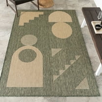 nuLOOM Anslie Geometric Indoor/Outdoor Area Rug, 8' x 10', Anslie Green