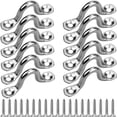 thumbnail image 1 of Bimini Secure Points, Stainless Steel Bimini Boat Top Pad Eye For Outdoor Hanging Hardware, Compact And Easy Install Multi-Use Suspension Installations, 12 Pieces, 1 of 5