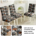 thumbnail image 5 of 4 Pcs Halloween Dining Chair Covers, Cute Ghost Cartoon Pumpkin Skull Gothic Horror Stretch Removable Washable Seat Slipcovers, Spooky Kitchen Dining Room Hotel Decor, 5 of 6