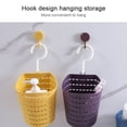 thumbnail image 4 of Hangable Storage Basket Bathroom Hanging Baskets Household Plastic Kitchen Bathroom Shower Storage Wall Hanging Basket White, 4 of 11
