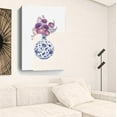 thumbnail image 3 of 48" x 32" Blue and White Happiness Floral Vase Canvas Wall Art, 3 of 5