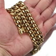 thumbnail image 5 of 6mm-18mm Men's Miami Cuban Link Chain Necklace 18K Gold Plated Stainless Steel, 5 of 6