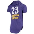 thumbnail image 3 of Men's Fanatics LeBron James Heathered Purple Los Angeles Lakers Hoodie Tri-Blend T-Shirt, 3 of 3
