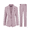 Purple, variant on Women's 2 Piece Satin Blazer Suit Set, One-Button Lapel Blazer Jacket & Straight Leg Pants, Slim Fit Formal Business Outfits for Work Office Interview