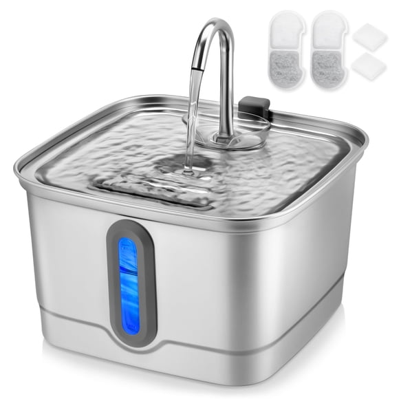 Fuente de agua Cat SEIRMEP de acero inoxidable de 3 litros con filtros