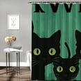 thumbnail image 2 of Awypu Shower Curtain Black Cat Are You Pooping Waterproof Multiple Sizes White, 2 of 7
