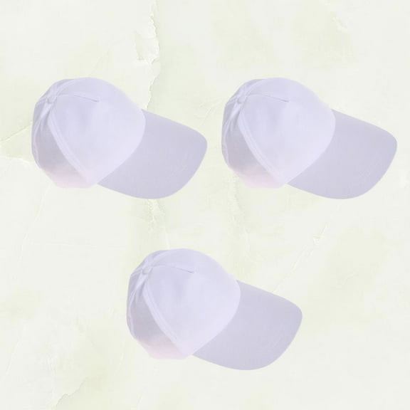 Raindrops Soft Baseball Caps Cotton White 3Pcs DIY Graffiti Blank Design