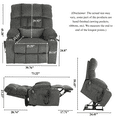 thumbnail image 4 of JUUXO Oversized Lay Flat Lift Recliner Chair with Cup Holders, Extra Large Power Lift Chair for Elderly with Heat & Massage, Big Tall 400 lbs, 4 of 7