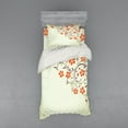thumbnail image 2 of Ambesonne Floral Bedding Set 4 Pcs, Ladybugs Flowers Spring, Queen, Pale Green Red, 2 of 3