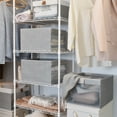 thumbnail image 6 of StorageWorks Foldable Storage Bins, Fabric Collapsible Storage Box for Closet Organization, Large Stackable Container, Gray, 3 Pack, 15.2"x 12.6"x 10", 6 of 10