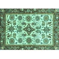 thumbnail image 1 of Ahgly Company Indoor Rectangle Abstract Turquoise Blue Modern Area Rugs, 5' x 7', 1 of 4
