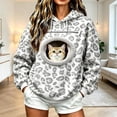 thumbnail image 2 of TGPMGRZ Pet Pouch Hoodie for Women Leopard Print Cat Pouch Warm Hooded Sweatshirt, 2 of 5