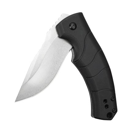 Handle Stainless Steel Liner Lock - Kershaw Valmara (3480), EDC Pocket Folder, 3.1 In. 8Cr13MoV Stainless Steel Blade; Stonewashed Finish; Glass-Filled Nylon Handle; SpeedSafe Assisted Opening; Liner Lock; Reversible Pocketclip; 3.8 OZ.