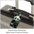 thumbnail image 3 of Square 2Pack PU Leather Panda Cruise Luggage Tag with Privacy Cover and Name ID Tag for Travel Handbags Backpacks Luggage Tags, 3 of 6
