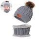 thumbnail image 1 of 1 Juego de gorro de niña, gorro de invierno tejido y bufanda, gorros bonitos para chico y calentador de cuello Sincero Hogar, 1 of 2