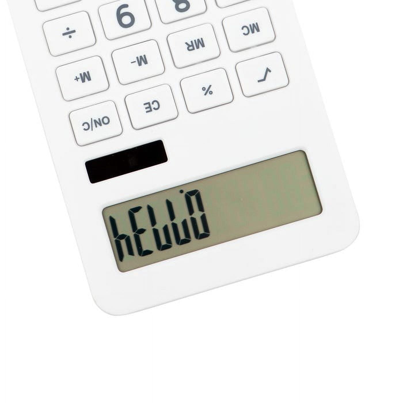JAM Paper Desktop Calculator, 10 Digit LCD Display, 3 3/4 x 6 3/4 Inches, White, Bulk 10/Pack