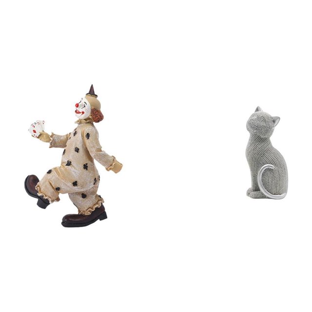 Figuras de payasos,Estatua de payaso,escultura,adorno de mesa,Colección de estatuillas de payasos adorables,Figura de escritorio,Estatua de gato,linda decoración para estante o escritorio