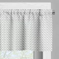 thumbnail image 3 of Ambesonne Grey Chevron Window Valance, Simple Lines Abstract, 54" X 18", Pale Grey and White, 3 of 5