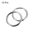 thumbnail image 3 of Metal O Rings, 12 Pack 38mm(1.5") ID 3.8mm Thick Non-Welded O-Rings, Silver Tone, 3 of 6