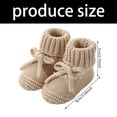 thumbnail image 3 of Baby Girls Booties Nonslip Bottom Lightweight Knitting Infant Socks Shoes Decorative Bowknot Tied For Early Step, 3 of 8